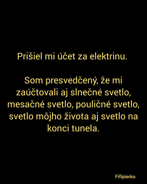 Účet za elektrinu